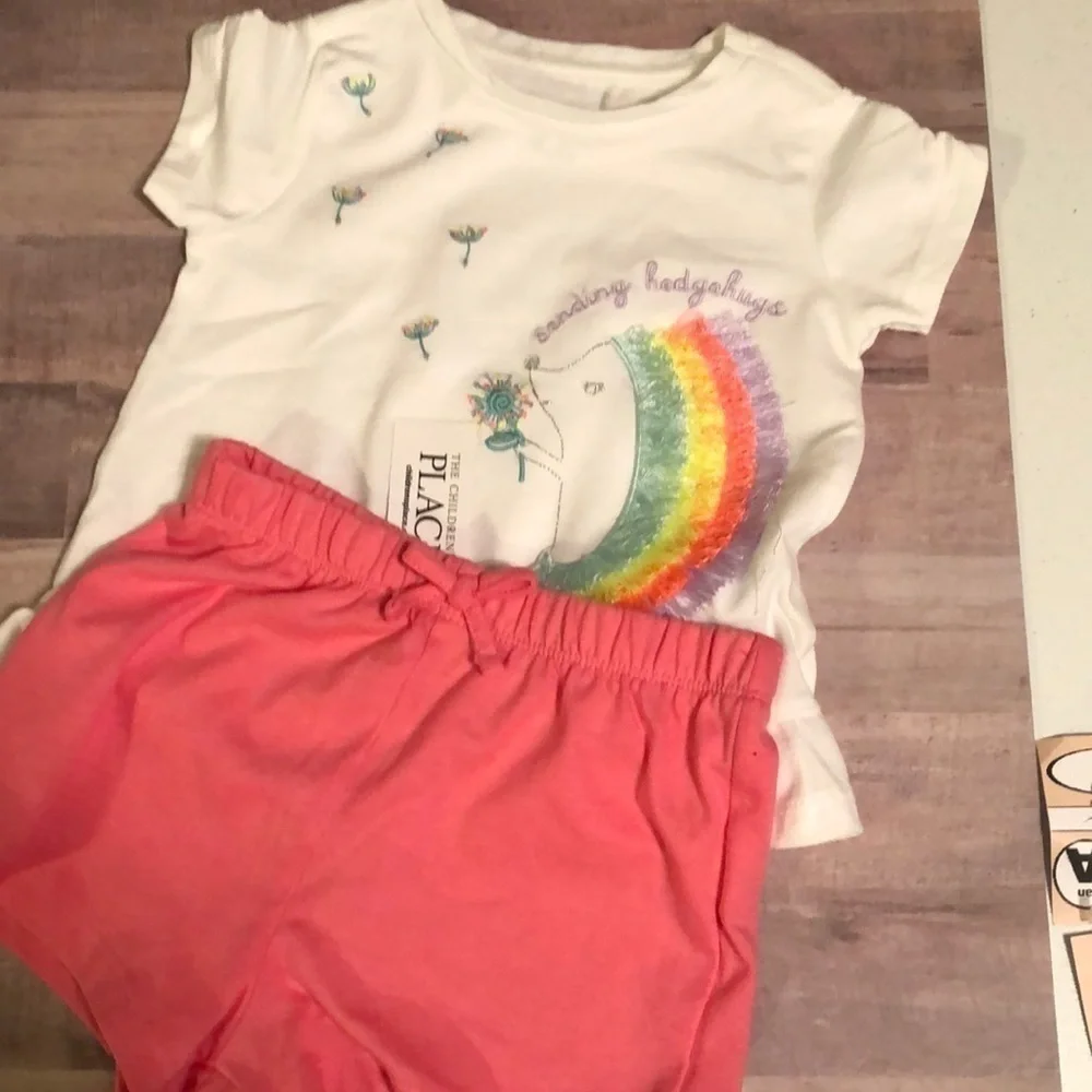 Lightening (new)bug girls t shirt, The Place shorts
